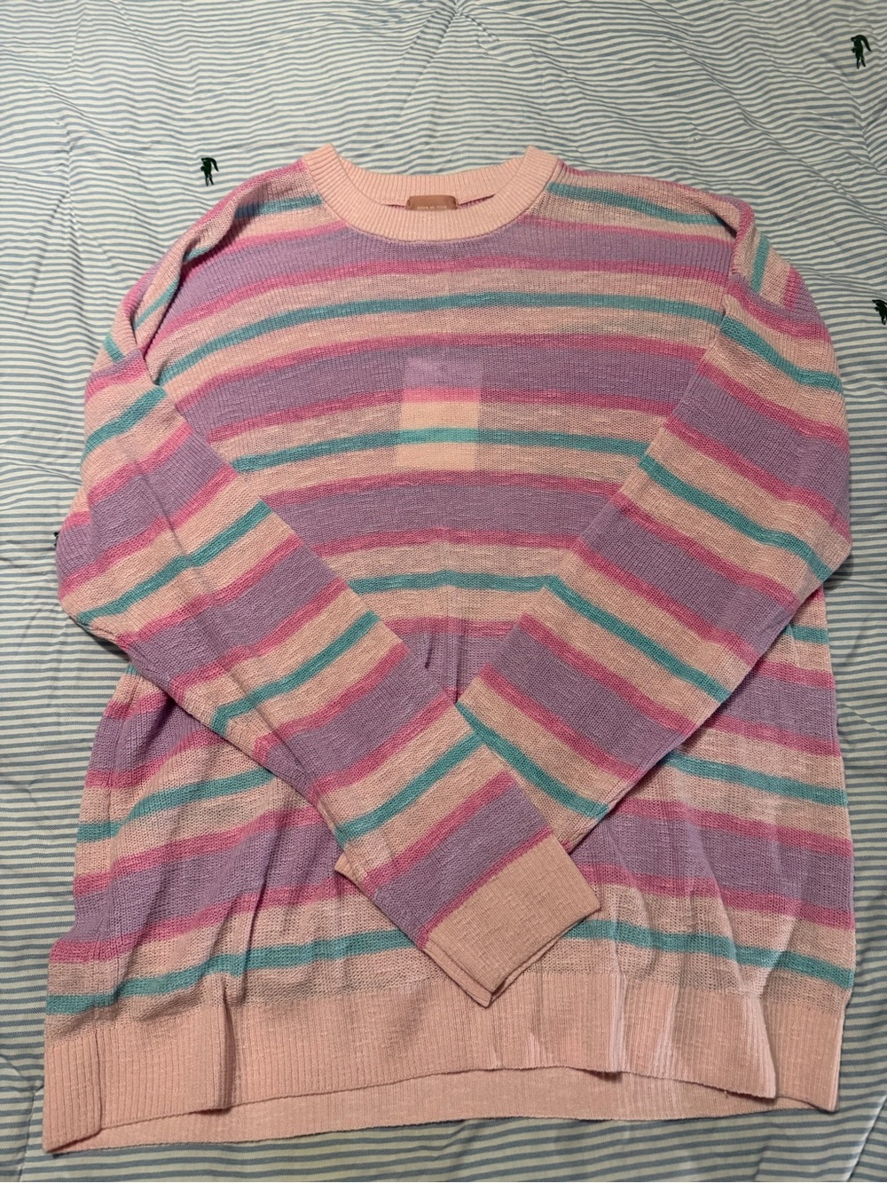 Show Me Your MuMu Cotton Candy Striped Crewneck Sweater -